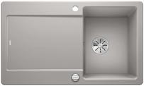 BLANCO IDENTO 45 S, Ceramic PuraPlus, alu grey, with drain remote control, reversible, 450 mm min. cabinet size