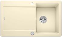 BLANCO IDENTO 45 S, Ceramic PuraPlus, jasmine, with drain remote control, reversible, 450 mm min. cabinet size