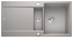 BLANCO IDENTO 6 S-F, Ceramic PuraPlus, alu grey, with drain remote control, reversible, 600 mm min. cabinet size