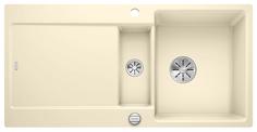 BLANCO IDENTO 6 S-F, Ceramic PuraPlus, jasmine, with drain remote control, reversible, 600 mm min. cabinet size