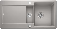 BLANCO IDENTO 6 S, Ceramic PuraPlus, alu grey, with drain remote control, reversible, 600 mm min. cabinet size