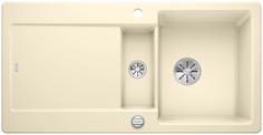 BLANCO IDENTO 6 S, Ceramic PuraPlus, jasmine, with drain remote control, reversible, 600 mm min. cabinet size