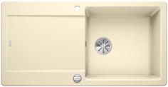BLANCO IDENTO XL 6 S, Ceramic PuraPlus, jasmine, with drain remote control, reversible, 600 mm min. cabinet size