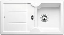 BLANCO IDESSA 5 S, Ceramic, crystal white glossy, w/o drain remote control, Bowl right, 500 mm min. cabinet size