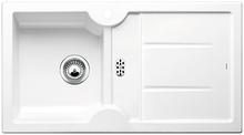 BLANCO IDESSA 5 S, Ceramic, crystal white glossy, w/o drain remote control, Bowl left, 500 mm min. cabinet size