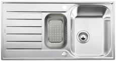 BLANCO LANTOS 6 S-IF, Stainless steel brushed finish, with drain remote control, with plastic colander, reversible, 600 mm min. cabinet size