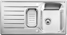 BLANCO LANTOS 6 S, Stainless steel brushed finish, with drain remote control, with colander, reversible, 600 mm min. cabinet size
