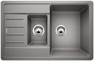 BLANCO LEGRA 6 S Compact, SILGRANIT, alu metallic, w/o drain remote control, w/o accessories, reversible, 600 mm min. cabinet size