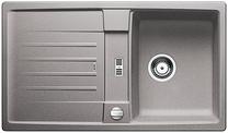 BLANCO LEXA 45 S, SILGRANIT, alu metallic, with drain remote control, reversible, 450 mm min. cabinet size