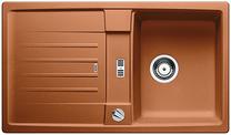 BLANCO LEXA 45 S, SILGRANIT, cognac, with drain remote control, reversible, 450 mm min. cabinet size