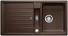 BLANCO LEXA 5 S, SILGRANIT, coffee, with drain remote control, reversible, 500 mm min. cabinet size