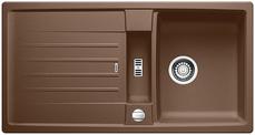 BLANCO LEXA 5 S, SILGRANIT, nutmeg, with drain remote control, reversible, 500 mm min. cabinet size