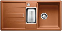 BLANCO LEXA 6 S, SILGRANIT, cognac, with drain remote control, with accessories, reversible, 600 mm min. cabinet size