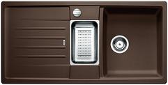 BLANCO LEXA 6 S, SILGRANIT, coffee, with drain remote control, with accessories, reversible, 600 mm min. cabinet size