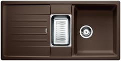 BLANCO LEXA 6 S, SILGRANIT, coffee, w/o drain remote control, with colander, reversible, 600 mm min. cabinet size