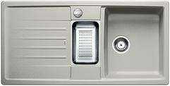 BLANCO LEXA 6 S, SILGRANIT, pearl grey, with drain remote control, with accessories, reversible, 600 mm min. cabinet size
