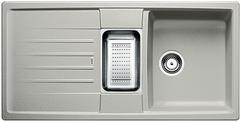 BLANCO LEXA 6 S, SILGRANIT, pearl grey, w/o drain remote control, with colander, reversible, 600 mm min. cabinet size