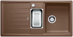 BLANCO LEXA 6 S, SILGRANIT, nutmeg, with drain remote control, with accessories, reversible, 600 mm min. cabinet size