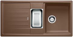 BLANCO LEXA 6 S, SILGRANIT, nutmeg, w/o drain remote control, with colander, reversible, 600 mm min. cabinet size