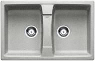 BLANCO LEXA 8, SILGRANIT, greystone, w/o drain remote control, reversible, 800 mm min. cabinet size