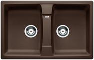 BLANCO LEXA 8, SILGRANIT, coffee, w/o drain remote control, reversible, 800 mm min. cabinet size