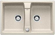 BLANCO LEXA 8, SILGRANIT, sand, with drain remote control, reversible, 800 mm min. cabinet size
