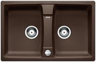 BLANCO LEXA 8, SILGRANIT, coffee, with drain remote control, reversible, 800 mm min. cabinet size