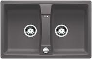 BLANCO LEXA 8, SILGRANIT, rock grey, with drain remote control, reversible, 800 mm min. cabinet size