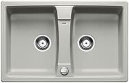 BLANCO LEXA 8, SILGRANIT, pearl grey, with drain remote control, reversible, 800 mm min. cabinet size