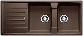 BLANCO LEXA 8 S, SILGRANIT, coffee, w/o drain remote control, reversible, 800 mm min. cabinet size