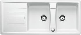 BLANCO LEXA 8 S, SILGRANIT, white, with drain remote control, reversible, 800 mm min. cabinet size