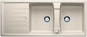 BLANCO LEXA 8 S, SILGRANIT, sand, with drain remote control, reversible, 800 mm min. cabinet size
