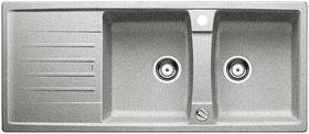 BLANCO LEXA 8 S, SILGRANIT, greystone, with drain remote control, reversible, 800 mm min. cabinet size