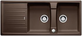 BLANCO LEXA 8 S, SILGRANIT, coffee, with drain remote control, reversible, 800 mm min. cabinet size
