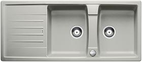 BLANCO LEXA 8 S, SILGRANIT, pearl grey, with drain remote control, reversible, 800 mm min. cabinet size
