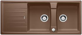 BLANCO LEXA 8 S, SILGRANIT, nutmeg, with drain remote control, reversible, 800 mm min. cabinet size