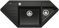 BLANCO LEXA 9 E, SILGRANIT, anthracite, with drain remote control, Bowl right, 800 mm min. cabinet size