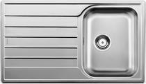 BLANCO LIVIT 45 S Salto, Stainless steel Linen, w/o drain remote control, reversible, 450 mm min. cabinet size