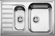 BLANCO LIVIT 6 S Compact, Stainless steel brushed finish, w/o drain remote control, reversible, 600 mm min. cabinet size