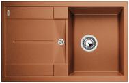 BLANCO METRA 45 S, SILGRANIT, cognac, w/o drain remote control, reversible, 450 mm min. cabinet size