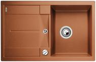 BLANCO METRA 45 S, SILGRANIT, cognac, with drain remote control, reversible, 450 mm min. cabinet size
