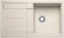 BLANCO METRA 5 S, SILGRANIT, sand, w/o drain remote control, reversible, 500 mm min. cabinet size
