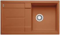 BLANCO METRA 5 S, SILGRANIT, cognac, w/o drain remote control, reversible, 500 mm min. cabinet size