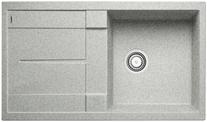 BLANCO METRA 5 S, SILGRANIT, greystone, w/o drain remote control, reversible, 500 mm min. cabinet size