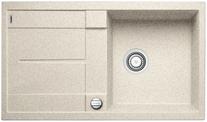 BLANCO METRA 5 S, SILGRANIT, sand, with drain remote control, reversible, 500 mm min. cabinet size