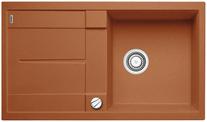 BLANCO METRA 5 S, SILGRANIT, cognac, with drain remote control, reversible, 500 mm min. cabinet size