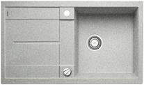 BLANCO METRA 5 S, SILGRANIT, greystone, with drain remote control, reversible, 500 mm min. cabinet size