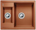 BLANCO METRA 6, SILGRANIT, cognac, w/o drain remote control, reversible, 600 mm min. cabinet size