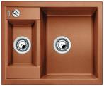 BLANCO METRA 6, SILGRANIT, cognac, with drain remote control, reversible, 600 mm min. cabinet size