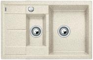 BLANCO METRA 6 S Compact, SILGRANIT, sand, with drain remote control, reversible, 600 mm min. cabinet size